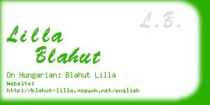 lilla blahut business card